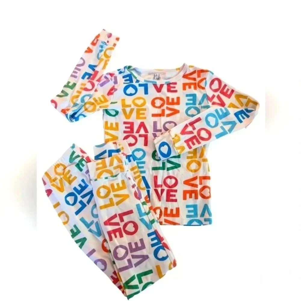 The Children's Place Toddler Girls' Kids PJ Long Sleeve Top and Pants SZ 6 Love